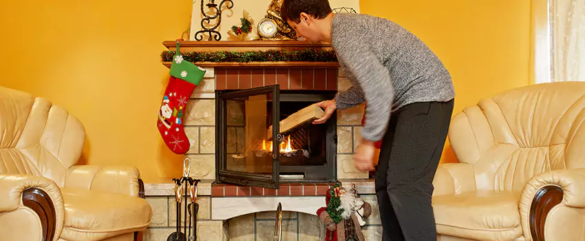 Rusted Metal Fireplace Restoration in Methuen, Massachusetts