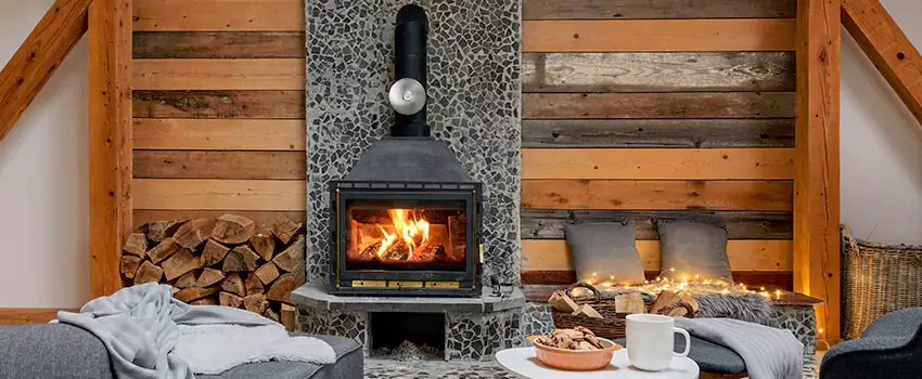 Thelin Hearth Products Direct Vent Gas Stove Fireplace Inspection in Methuen, Massachusetts